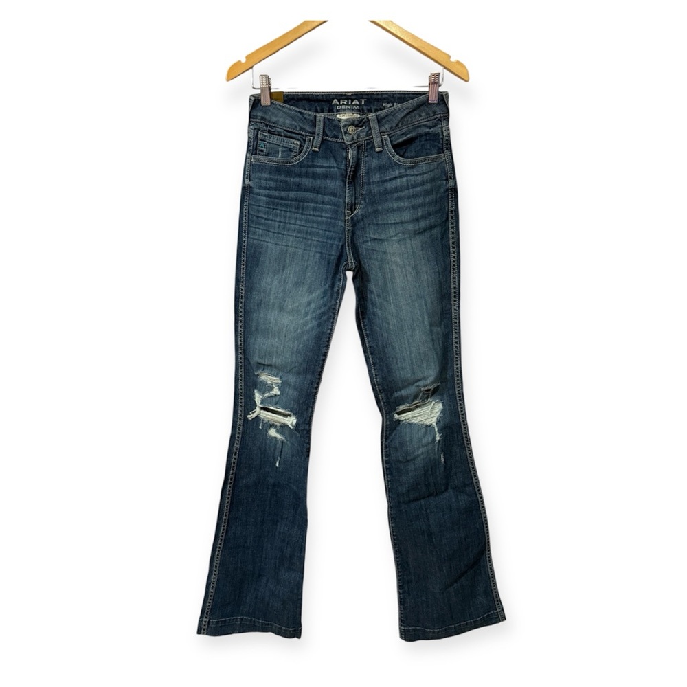 Ariat Women’s Jamina Distressed High Rise Trouser Jean 28 XL